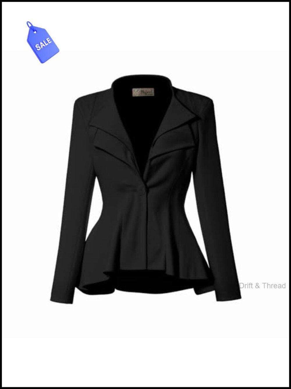 Women's Office Blazer Rayon Nylon Spandex Stretch Double Notch Lapel Work